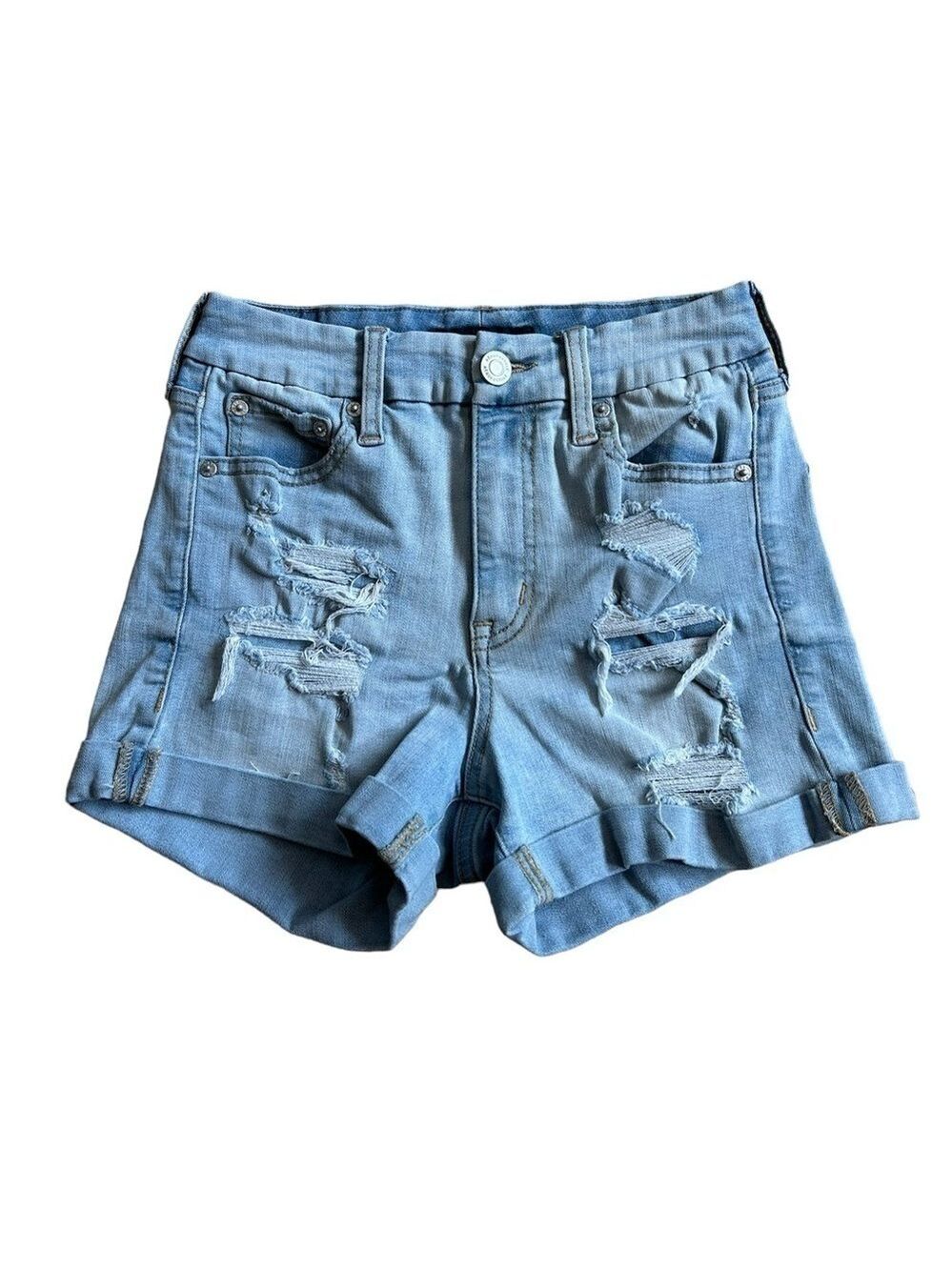 Aeropostale High Rise Curvy Denim Jean Shorts - Women's Size 0